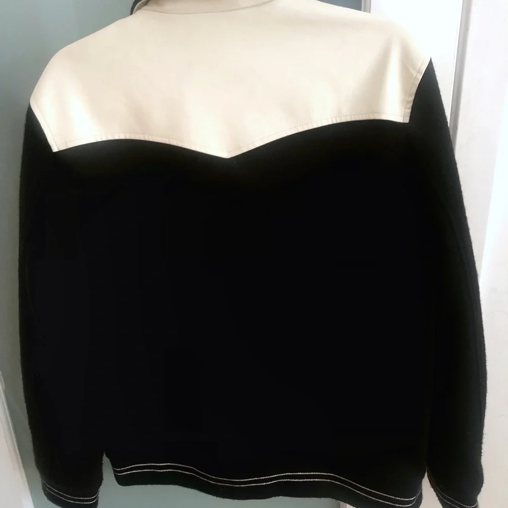 Celine x Hedi Slimane Black Western Teddy Varsity Jacket US L / EUR 54 - Picture 5 of 10
